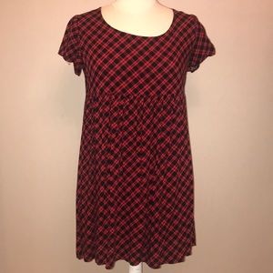 SOLD-Flannel Shift Dress